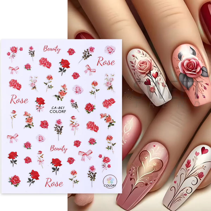 Sweet Trend Nagelkunst-Aufkleber, 6 Stück, Valentinstag-Serie - Bild 2