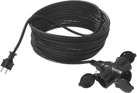 Bachmann Strom Verlängerungskabel 16A Schwarz 5,00 m H05VV-F 3G 1,5mm² - Bild 1