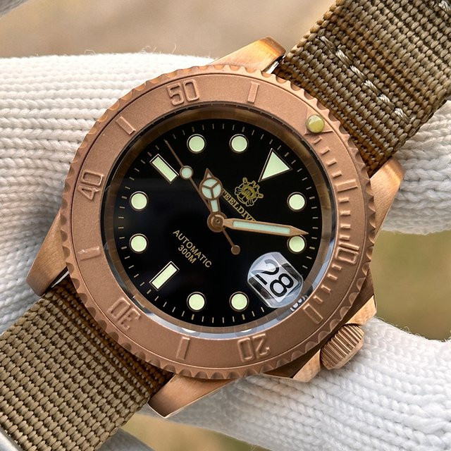 STEELDIVE Taucheruhr, Bronze, Automatik, 41 mm, Herren, Saphirglas, 30 ATM - Bild 1
