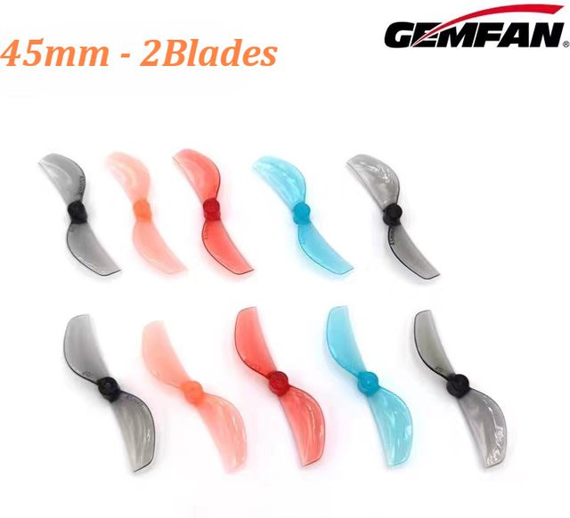 Gemfan 45 mm 2-Blatt PC-Propeller T-Mount für FPV Freestyle Cinewhoop Micro Drohnen, 4 Paar, Rot - Bild 1