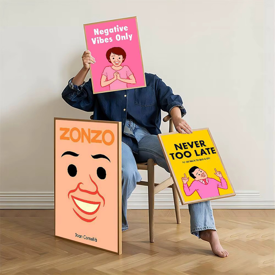 Joan Cornella Vintage Poster Retro Aufkleber aus Kraftpapier für deine DIY Zimmer Dekoration - Bild 2