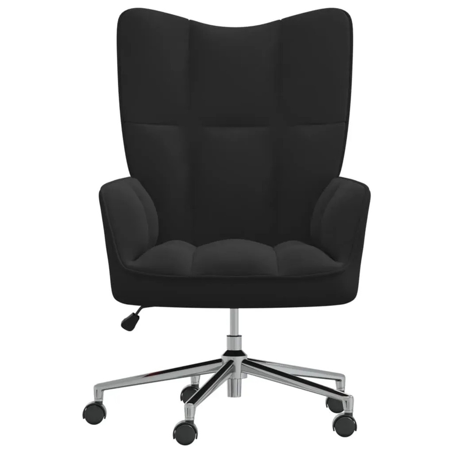 vidaXL Relaxsessel Schwarz aus Samt mit 360 Grad Drehsitz und Armlehnen - Bild 2
