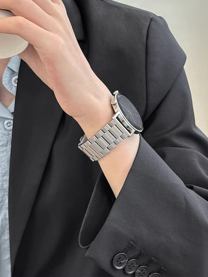 Uhrenarmband Edelstahl, Silber, Unisex, 20mm 22mm - Bild 2