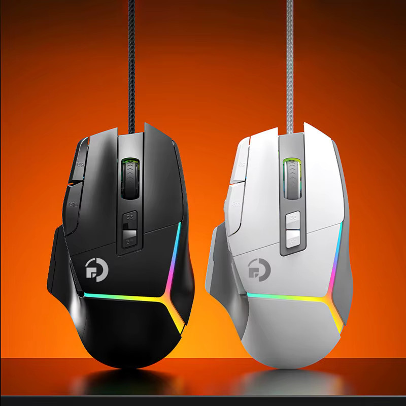 Ergonomische kabellose Gaming-Maus in Weiß mit Bluetooth und USB-C, programmierbar mit optischem Sensor für PC und Windows - Bild 2