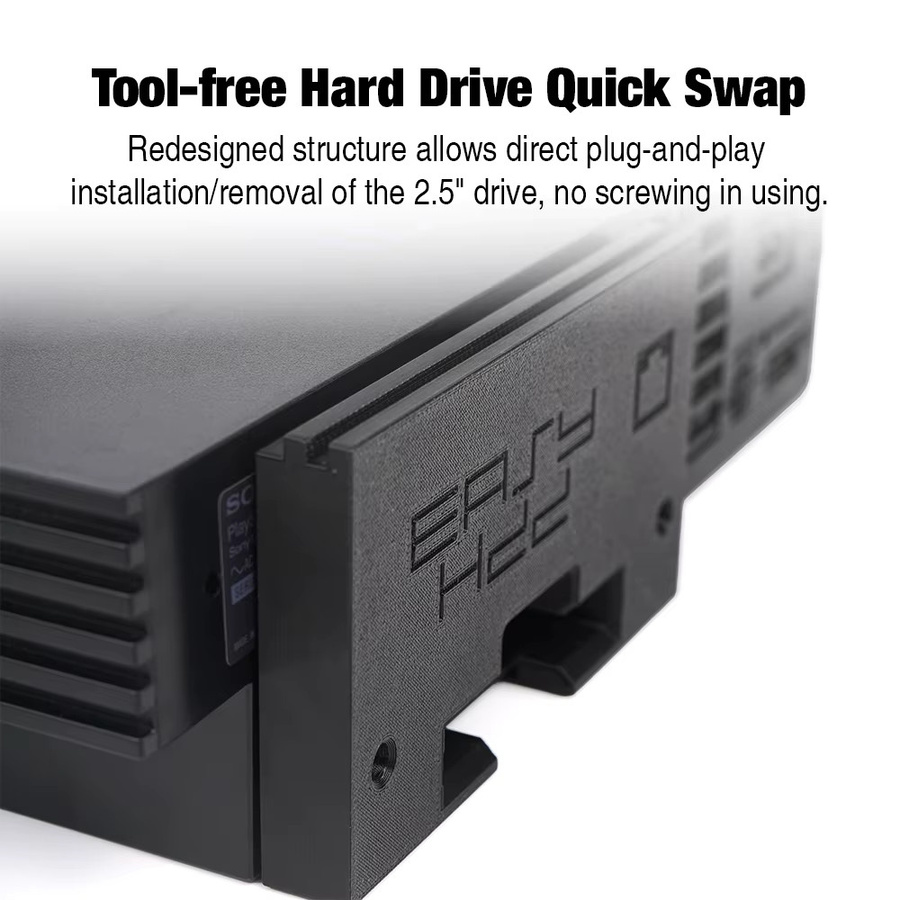 Apexneer GameStar EasyHDD Netzwerkadapter für 2,5 Zoll SATA HDD/SSD Festplatten für PS2 Fat (SCPH-3XXXX/5XXXX) in Schwarz und Grau - Bild 2
