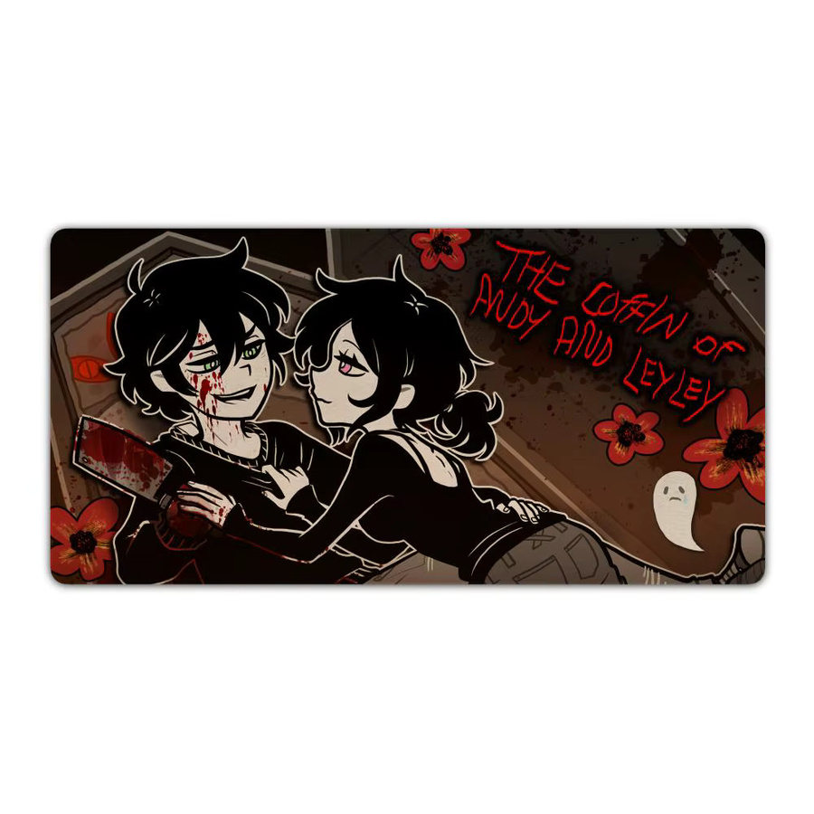 The C-Coffin Of Andy And Leyley XXL Mauspad in Schwarz und Multicolour, rutschfeste Gamer-Schreibtischunterlage mit HD-Art-Design, B/T: 90 x 40 cm - Bild 4
