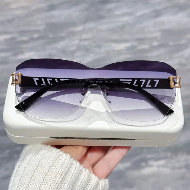 DIXSG DS-8236 Sonnenbrille Oversize, randlos, Damen - Bild 1