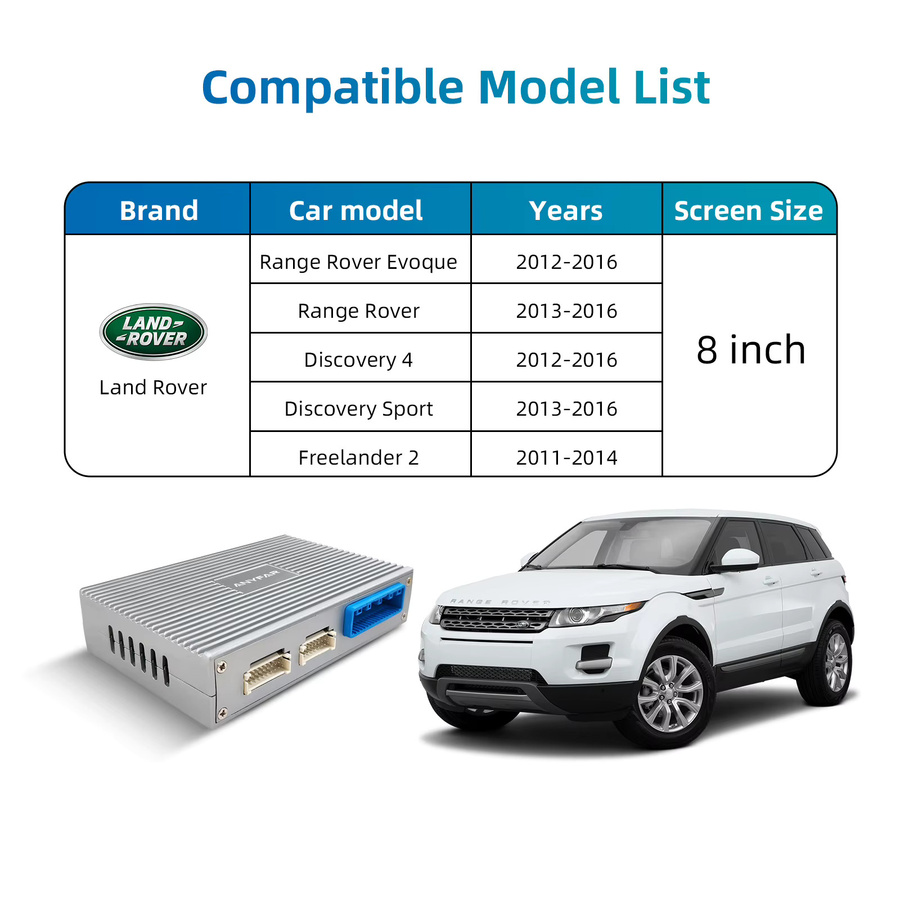 LEXXSON Drahtlose CarPlay und Android Auto Retrofit Kit Decoder Box für Land Rover Evoque Discovery Freeland in Silber - Bild 4