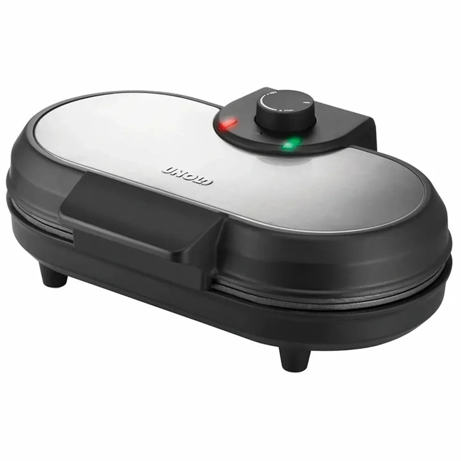 Unold Doppel-Pancake-Maker aus Edelstahl und Aluminium in Schwarz und Silber - Bild 2