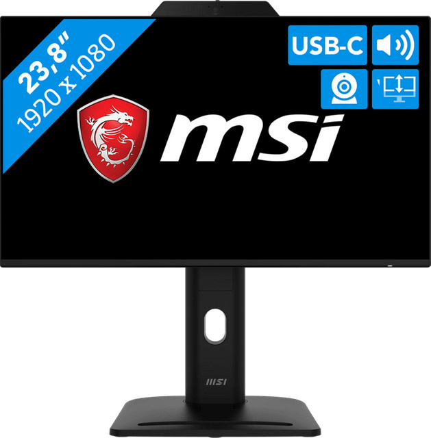 MSI PRO MP242PMG Monitor mit 24 Zoll IPS-Panel und Full-HD Auflösung in Schwarz - Bild 1