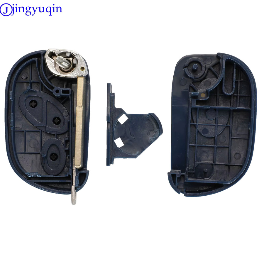 Jingyuqin Auto Schlüsselhülle für Maserati Quattroporte und GranTurismo 2005-2011, Flip Schlüssel Case mit 3 Tasten, Blau - Bild 3