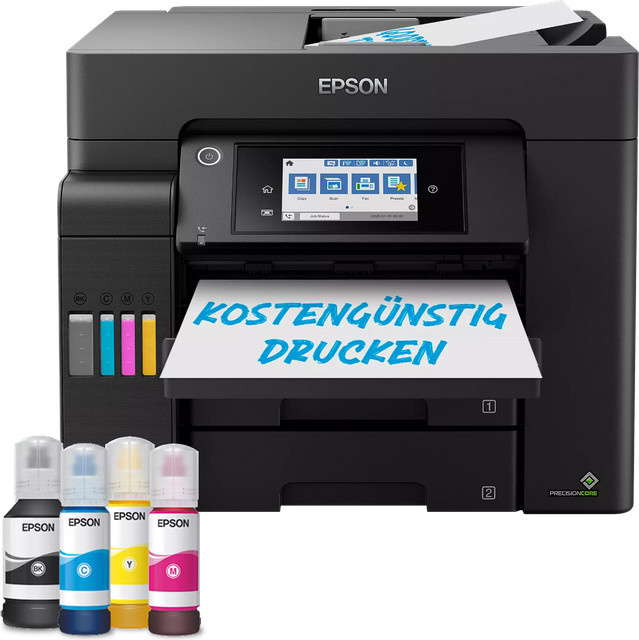 Epson EcoTank ET-5805 Multifunktionsdrucker in Schwarz mit Drucken, Scannen, Kopieren und Faxen sowie Wi-Fi und Ethernet/LAN - Bild 1
