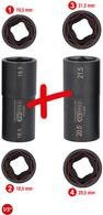 KS TOOLS Spezial Alu Felgen Kraft Stecknuss Satz 1/2 Zoll, 2-teilig, Schwarz - Bild 1