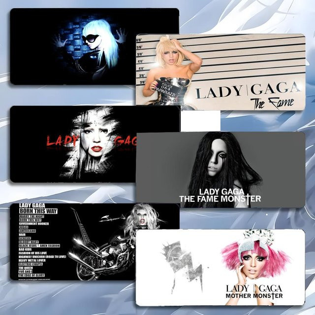 Singer Bold L-Lady Gaga Gaming-Mauspad mit LockEdge in Schwarz und Multicolour - Bild 1