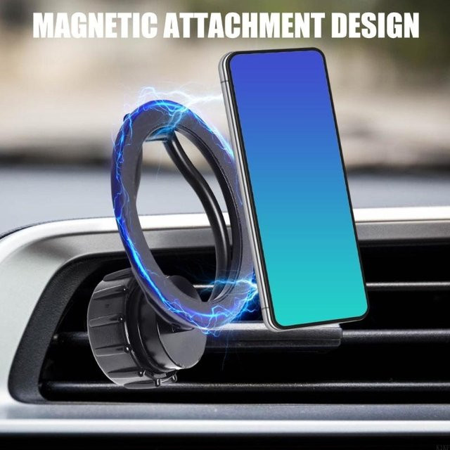 CACAZI Magnetische Telefonhalterung mit 17mm Kugelkopf in Schwarz für Auto, Desktop und Stativ - Bild 1