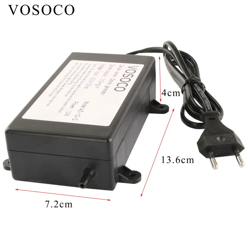 VOSOCO Ozongenerator 1000 mg Ozonisator zur Luft- und Wasserreinigung sowie zur Desodorierung von Obst, Gemüse und Fleisch in Schwarz - Bild 4