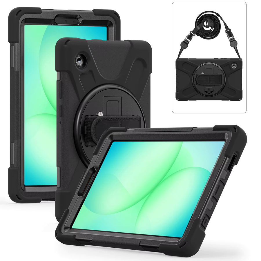 AJIUYU 360 Grad Drehbare Schutzhülle für Samsung Galaxy Tab A11 Plus 11 Zoll SM-X230 SM-X235 SM-X236B und Tab A9 8.7 Plus in Schwarz - Bild 2