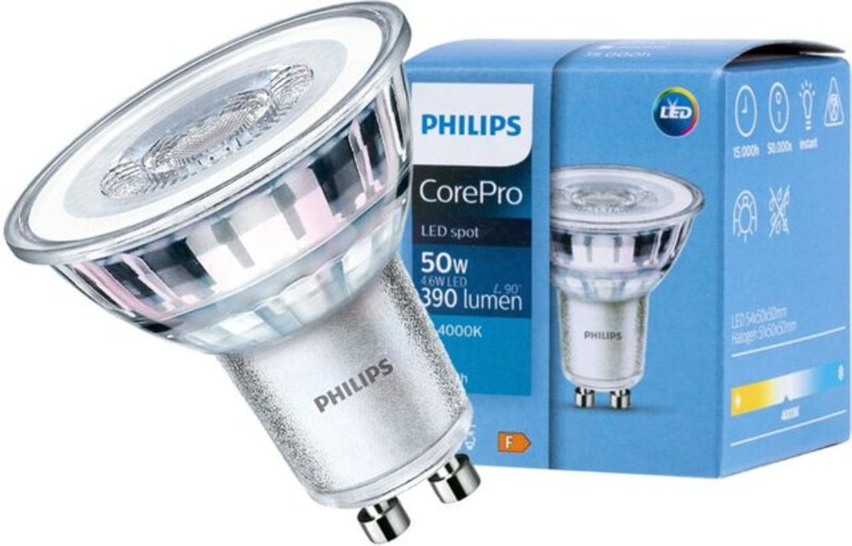 Philips LED Glühlampe GU10 Reflektor Neutralweiß, Durchmesser: 50 mm, Länge: 54 mm - Bild 2