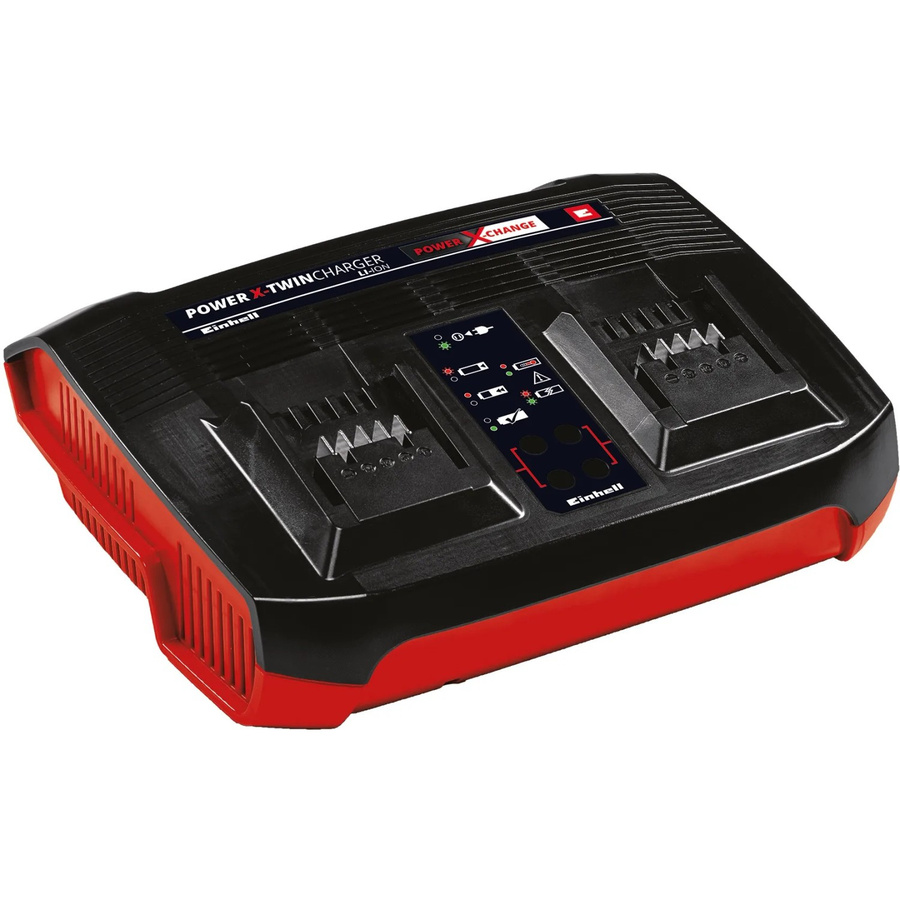 Einhell Power X-Change Power-X-Twincharger 3 A Ladegerät in Schwarz-Rot - Bild 2