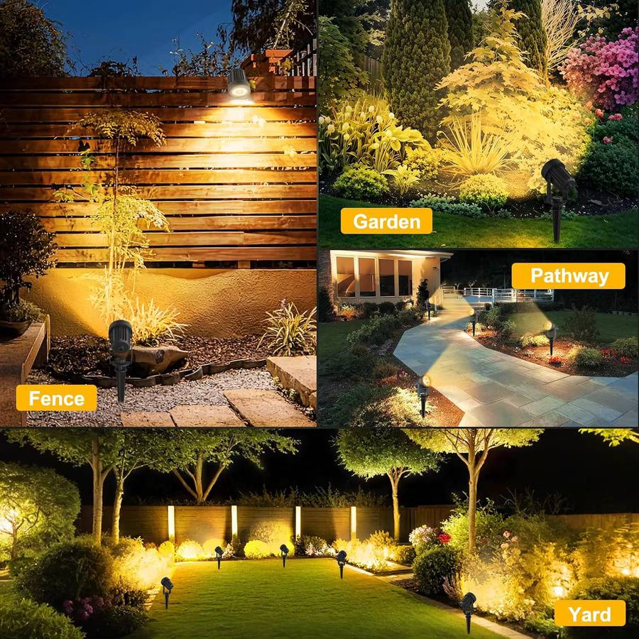 Crepow Solar LED Außenlampe IP65 Schwarz für Garten und Wege mit Wandmontage und Akzentbeleuchtung - Bild 5