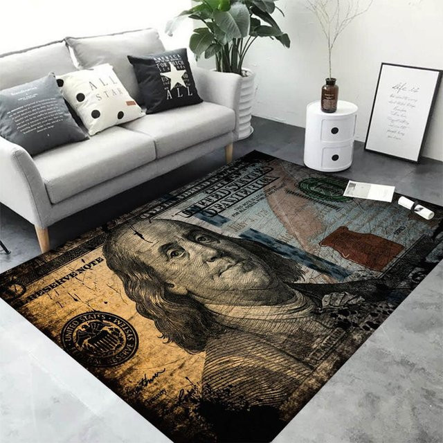 Lodestar Teppichmatte Dollar-Schein Design, rutschfest und modern, B/T: 50 x 30 cm - Bild 1
