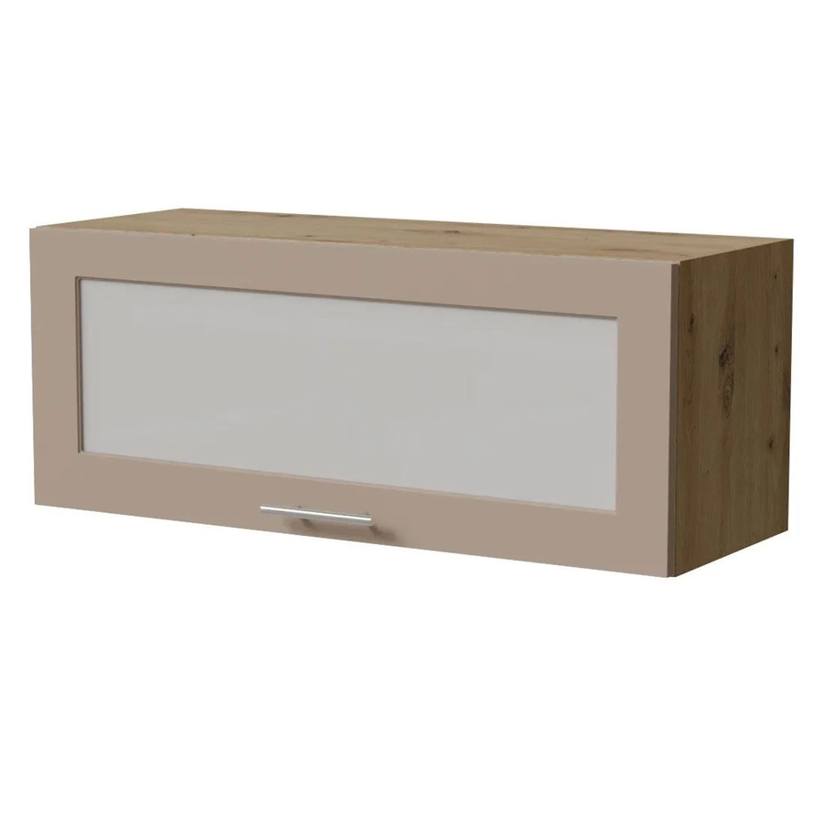 Feldmann-Wohnen Klapphängeschrank Brerra W4BS/90 WKF in Eiche Artisan und Graubeige Matt, B/T/H: 90 x 32,5 x 36 cm - Bild 2