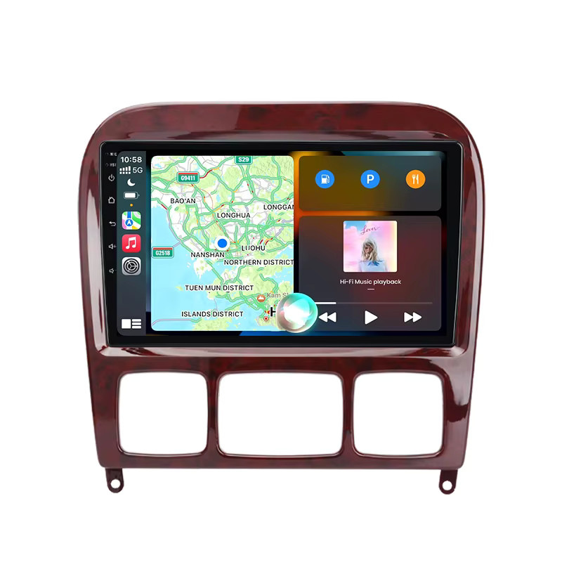 Junsun 8-Kern Wireless CarPlay Android Auto Radio für Mercedes Benz S Klasse W220 mit 4G WiFi GPS Navigation und Multimedia - Bild 4