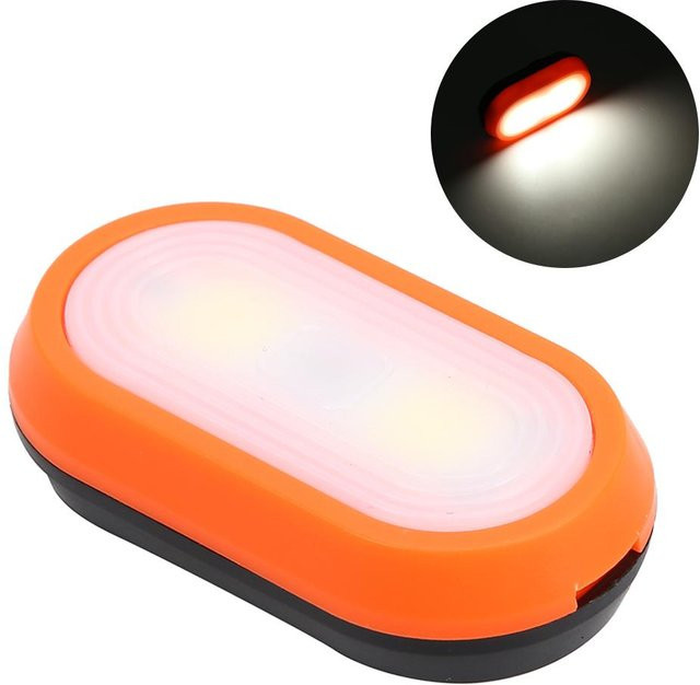 TOMTOP JMS Tragbares Outdoor-LED-Mini-Nachtlicht mit Laufclip als Warnrücklicht für Radfahren und Sport in Orange - Bild 1