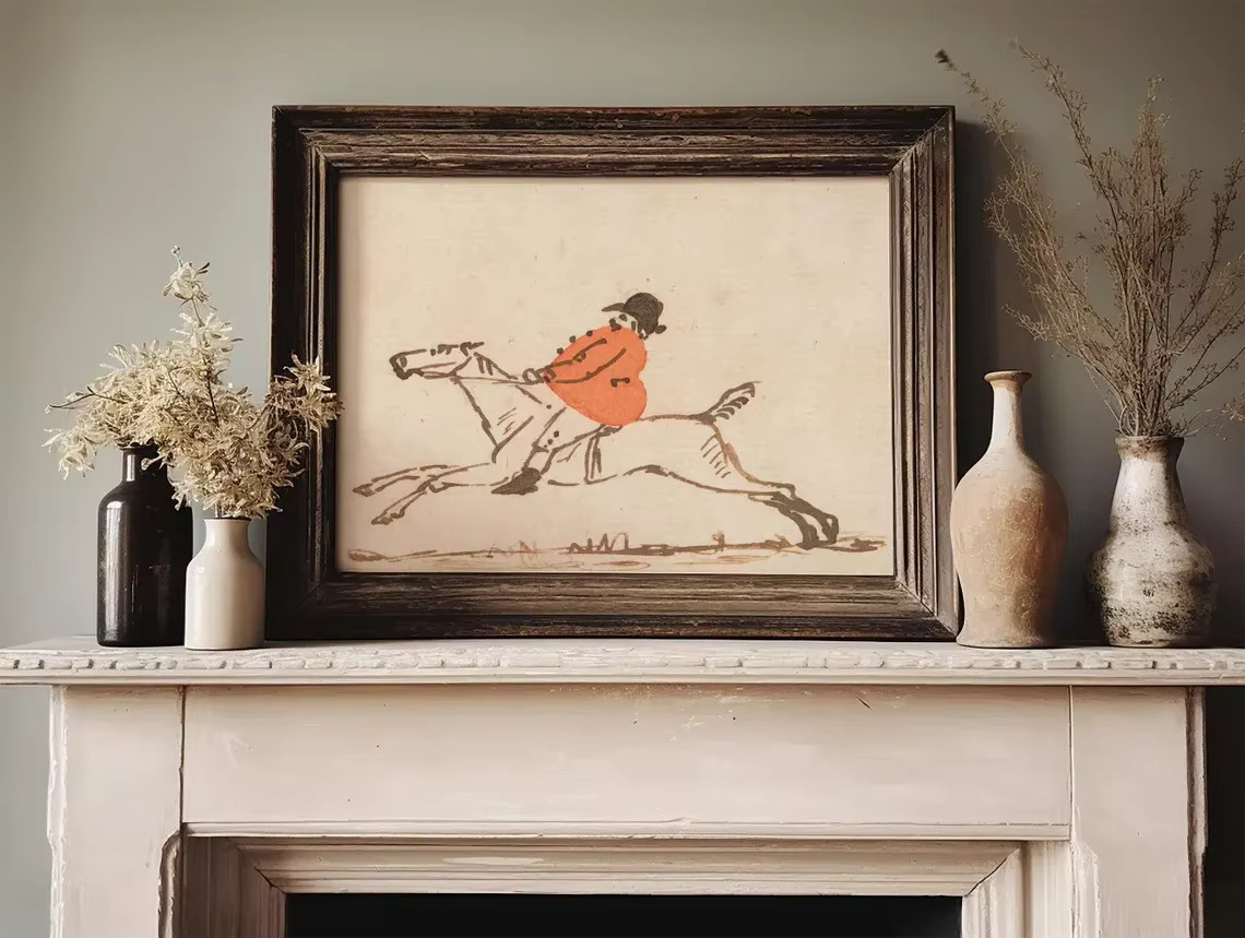 SHENCHEN Illustration Stout Huntsman auf einem galoppierenden Pferd in Mehrfarbig - Bild 4