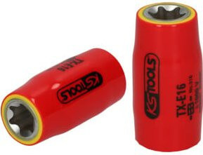 KS Tools TX-E-Stecknuss E10 mit Schutzisolierung 1/2 Zoll in Rot - Bild 1