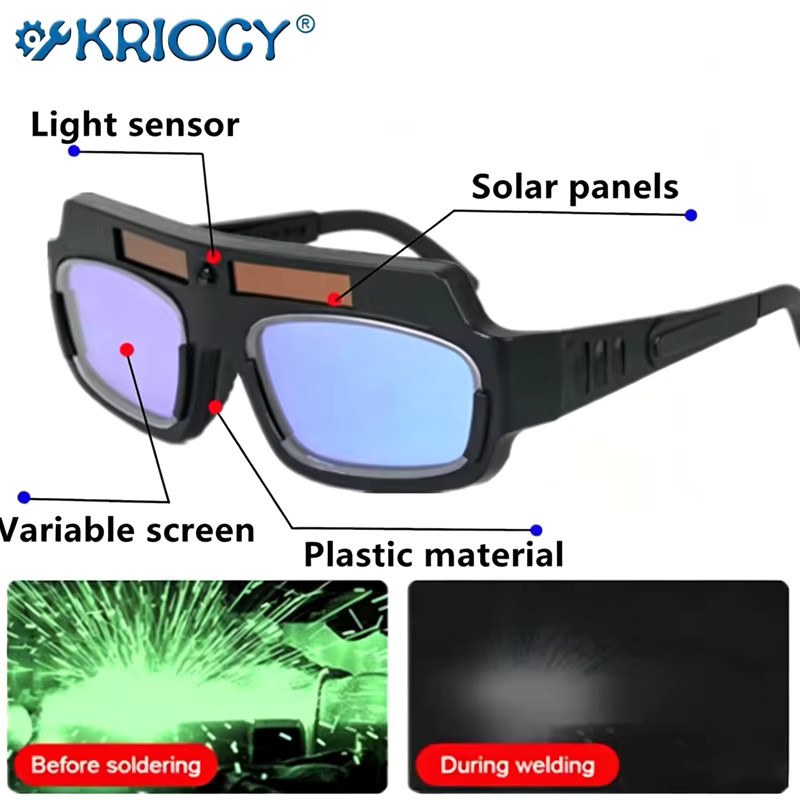 Automatisches Verdunkelungsglas Set für Argon-Lichtbogenschweißen als Augenschutz in Schwarz - Bild 4