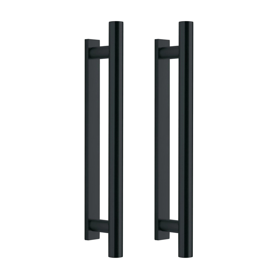 Loft+Mehr Griffstangenpaar Gerundet zum Kleben aus Edelstahl Schwarz Matt 40 cm - Bild 2