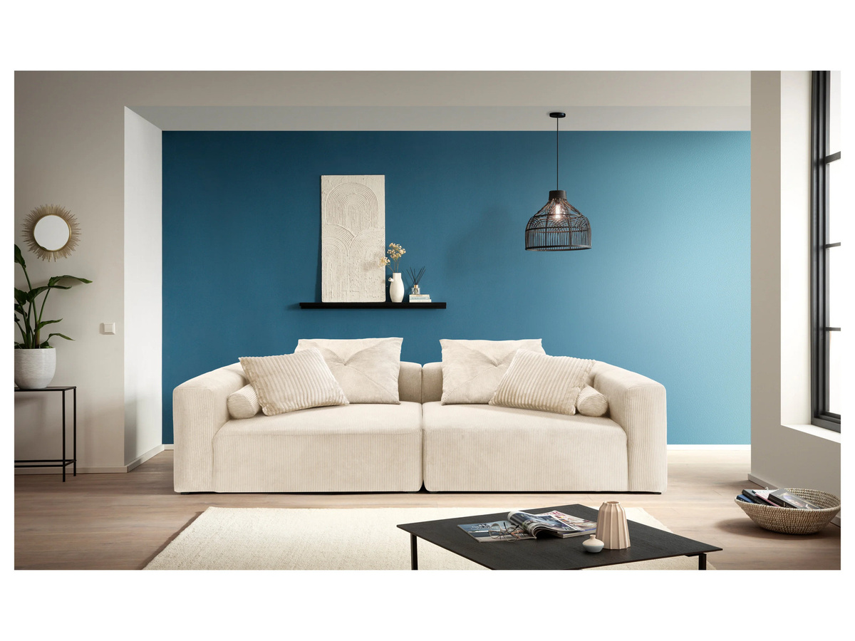 DOMO Bigsofa Nantes mit Federkernpolsterung in Creme - Bild 2