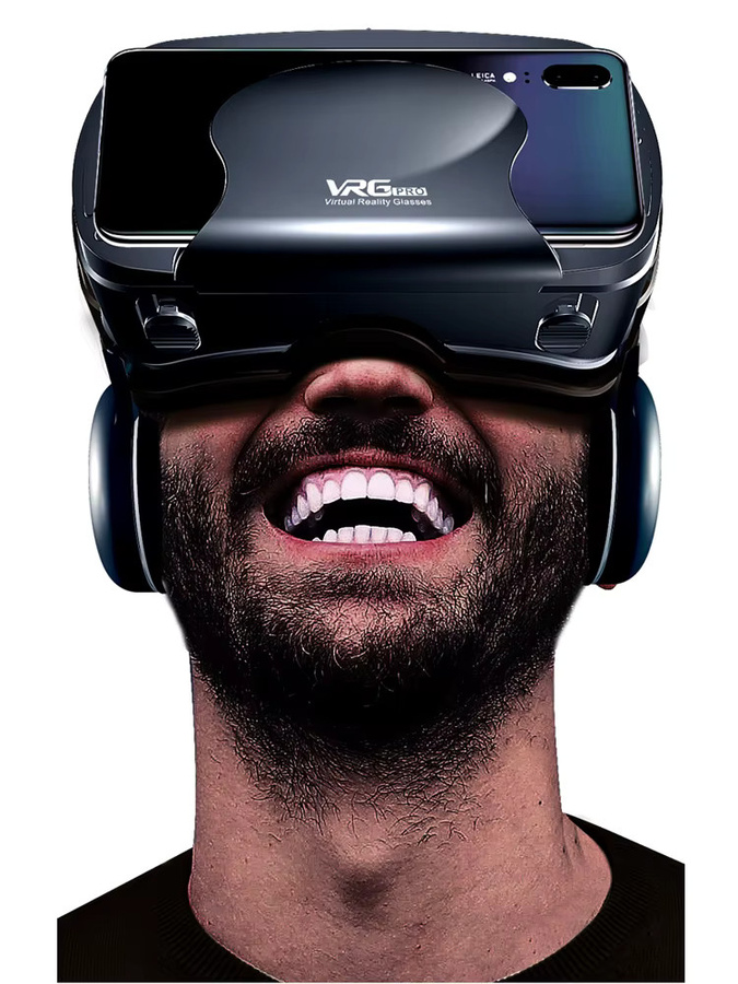 VRG Pro 3D Virtual Reality VR Brille AyeBeau Headset für Smartphones in Schwarz - Bild 7