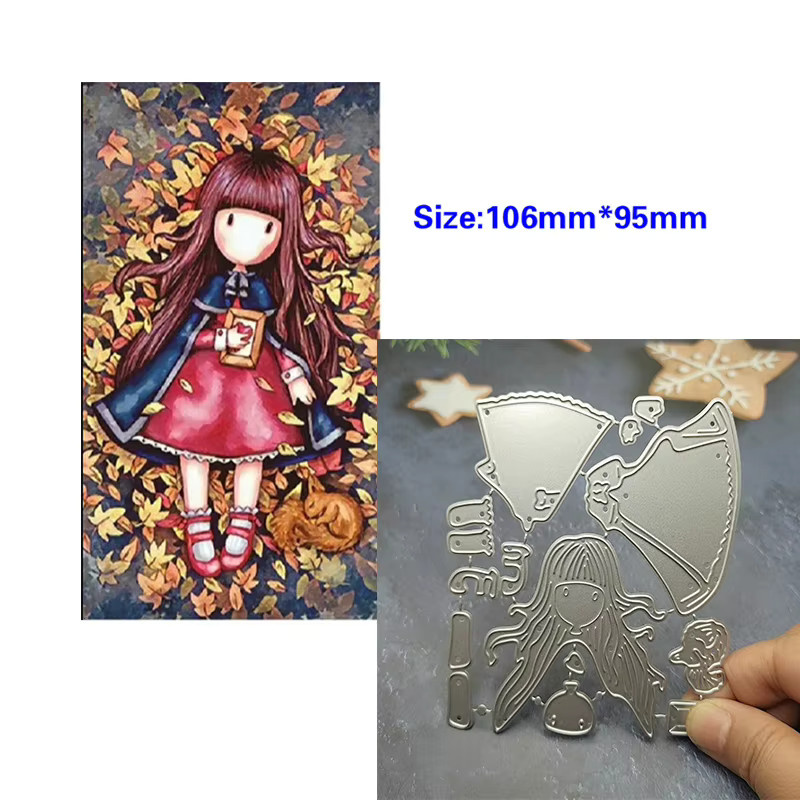 Metall Stanzformen Engel Mädchen in Silber für DIY Scrapbooking und Grußkarten - Bild 2