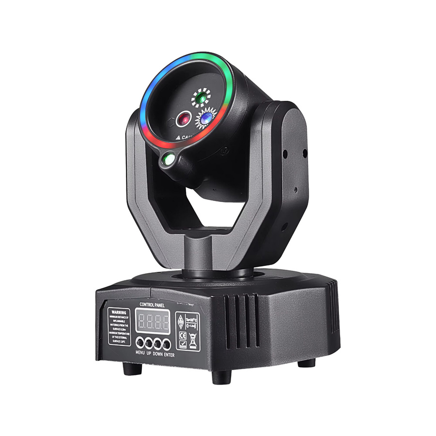 Ybeiyuan Super Mini 3-in-1 Bühnenlicht mit Fernbedienung, 20 W LED-Disco-Laser-Effekt für DJ, KTV und Party, Schwarz - Bild 7