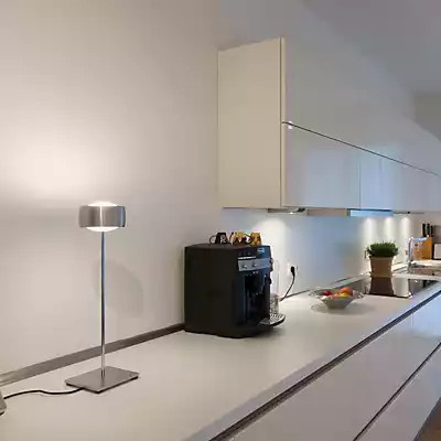 Oligo Grace LED Tischleuchte in Silber aus gebürstetem Aluminium - Bild 1
