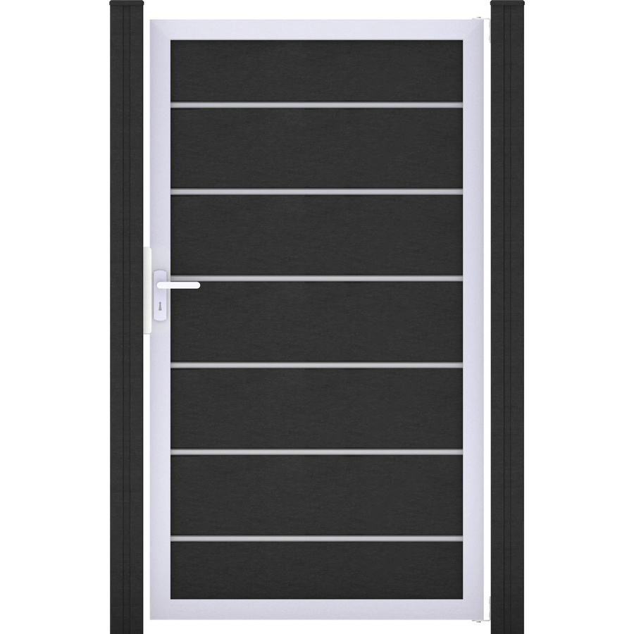 GroJaSolid Grande Premium Tor Anthrazitgrau B/H: 100 x 180 cm mit EV1 Rahmen - Bild 2