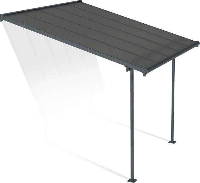Canopia Terrassenüberdachung Capri aus Polycarbonat und Aluminium in Anthrazit Grau B: 305 cm x T: 300 cm - Bild 1