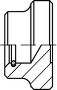 Industrial Quality Supplies Druckstück DIN 6311 Form S M20 aus Stahl blank in Silber - Bild 1