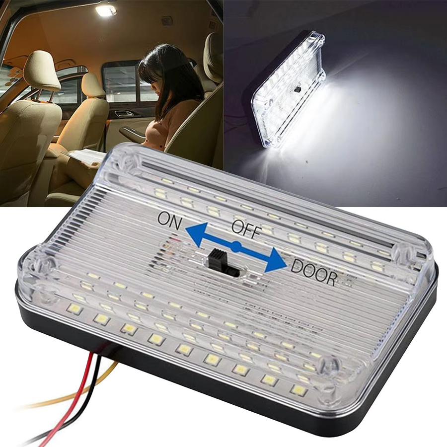 LED Auto Innenraumbeleuchtung mit 36 LEDs für die Deckenmontage, 12V Weiß mit Schalter - Bild 2