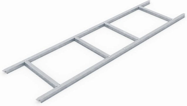 Pergart Bodenfundament für Gerätehäuser Köln II/Düsseldorf II, silberfarben, B/T/H: 184 x 98 x 2,6 cm - Bild 1