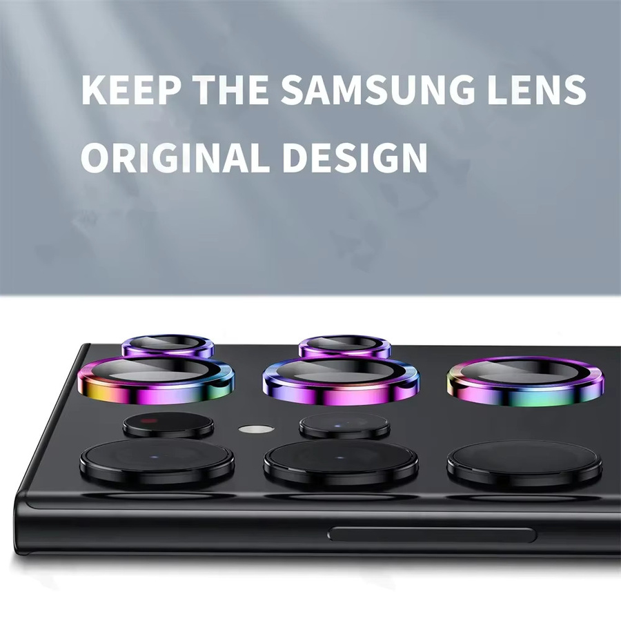 Kameraobjektivschutz aus Titanlegierung und gehärtetem Glas für Samsung Galaxy S25 Ultra, S26 Ultra, S24, S23 und S22 Ultra in Purple und Multicolour - Bild 3