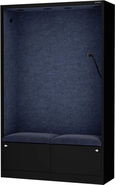 JAN NOWAK Büroschrank SALLY MentalBox mit Gesprächsplatz und Akustik-Ruhezone in Navy Blue und Schwarz - Bild 1
