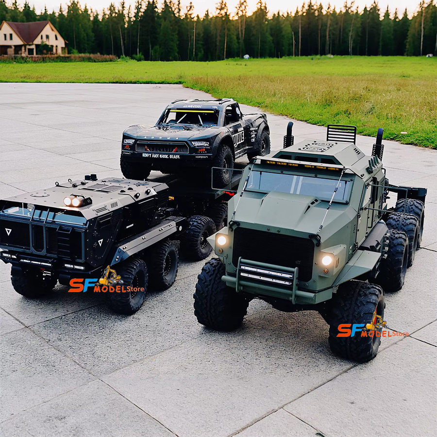 SMODELF Schwerer Offroad-Truck, RC Geländewagen, 1:8, mit Beleuchtungssystem und Seilwinde - Bild 4