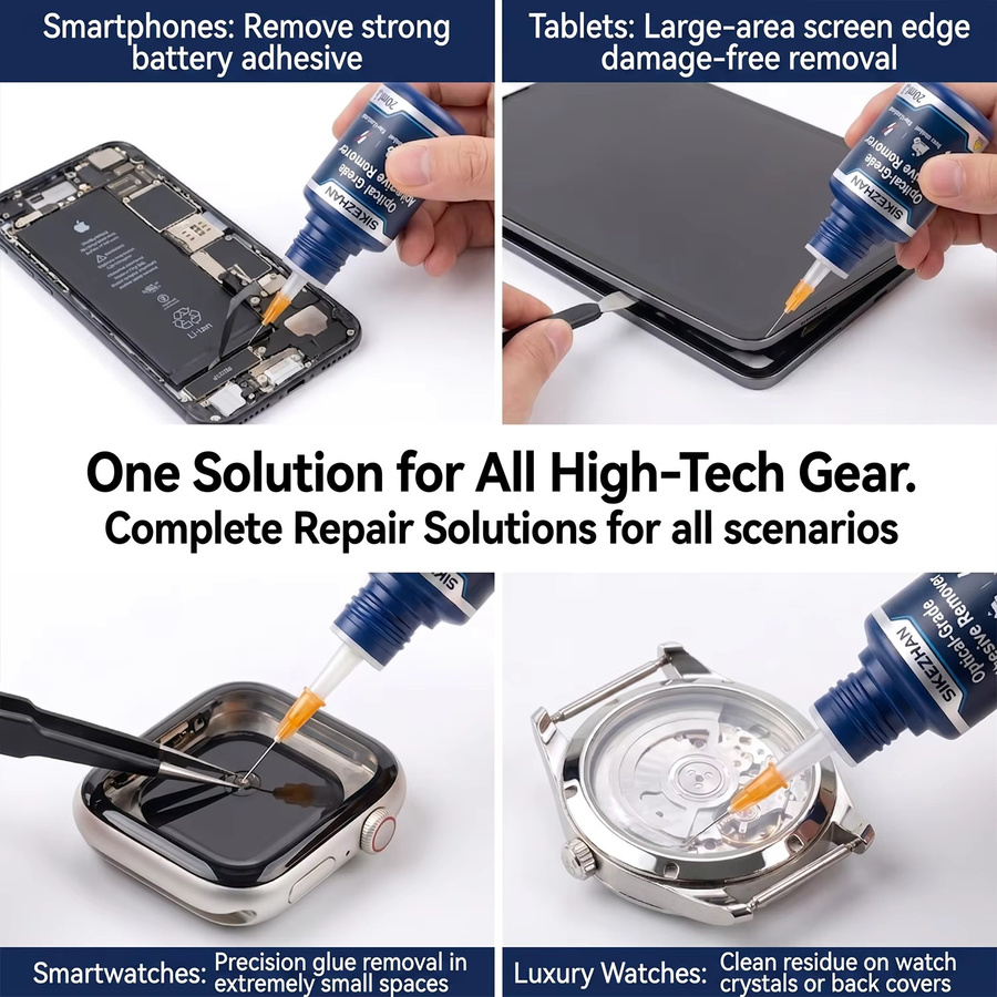 SIKEZHAN Optischer Klebstoffentferner 20ml mit Präzisionsspitze als Klebstofflösemel für iPhone-Bildschirm- und Batteriereparaturen, nicht-leitende Flüssigkeit - Bild 5