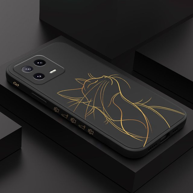 Stolze Katze Handyhülle aus Flüssigsilikon für Xiaomi Mi 15 15T 14 14T 13 13T 12 12X 12T 12S 11 11T 10 10T 9 9T Pro Lite in Grün und Schwarz - Bild 1