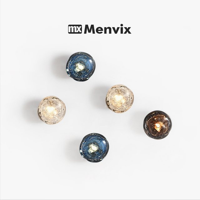 Menvix Nordic Moderne Wandlampe aus Glas in Gold/Messing mit warmweißem Licht für Schlafzimmer, Wohnzimmer und Flur - Bild 1