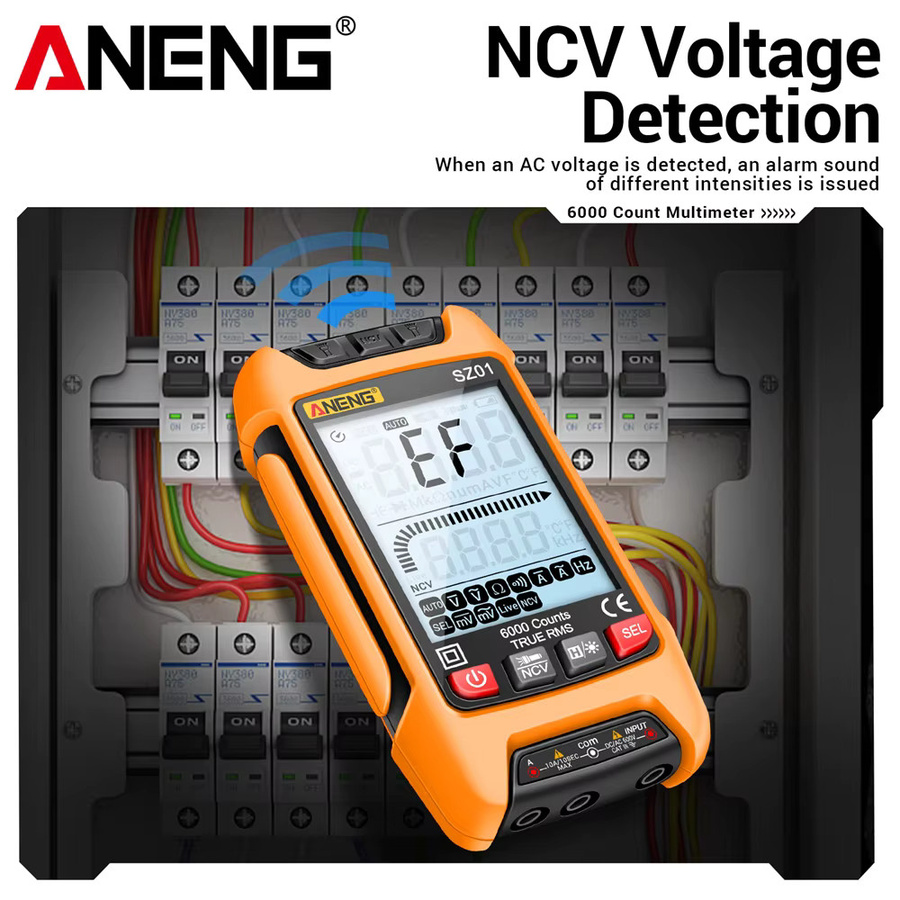 ANENG SZ01 Digitaler Multimeter-Tester mit 6000 Zählungen als professioneller Spannungsprüfer und Kapazitätsmesser für AC/DC-Strom - Bild 2