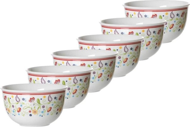 Ritzenhoff & Breker Müslischalen Shanti aus Porzellan, 6er Set, Multicolour, Durchmesser: 14,0 cm - Bild 1